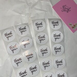200 Rose Gold‎ Thank You Stickers